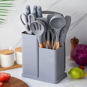 Kitchen Utensils Set With Silicone Cutting Board