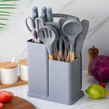 Kitchen Utensils Set With Silicone Cutting Board