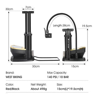 Manual Portable Tire floor pump