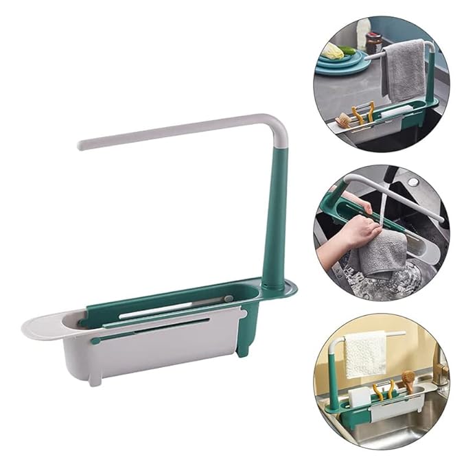 2-in-1 Telescopic Sink Storage Rack