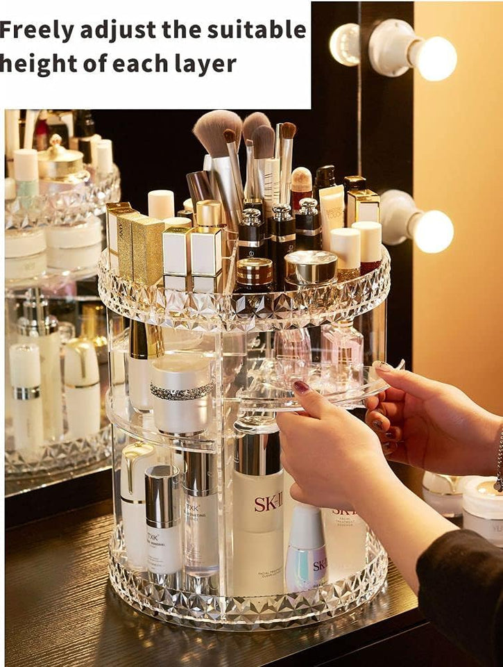 360° Rotating Makeup Organizer