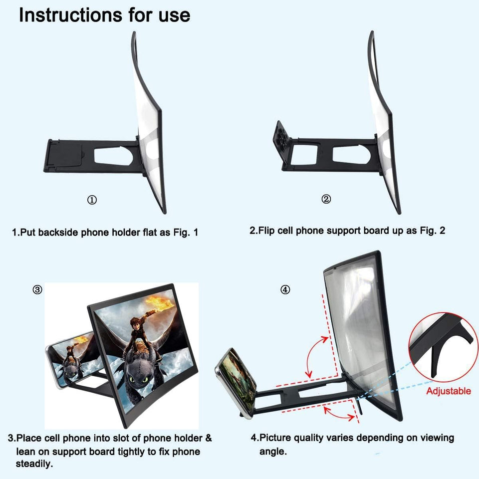 Curved Screen Mobile Phone Amplifier