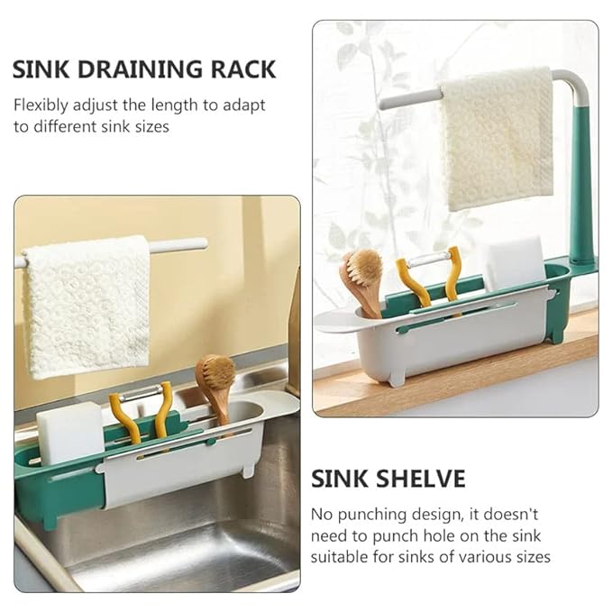 2-in-1 Telescopic Sink Storage Rack