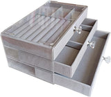 ACRYLIC VALVET JEWELLEY BOX