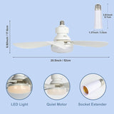2 in 1 LED Socket Fan Light