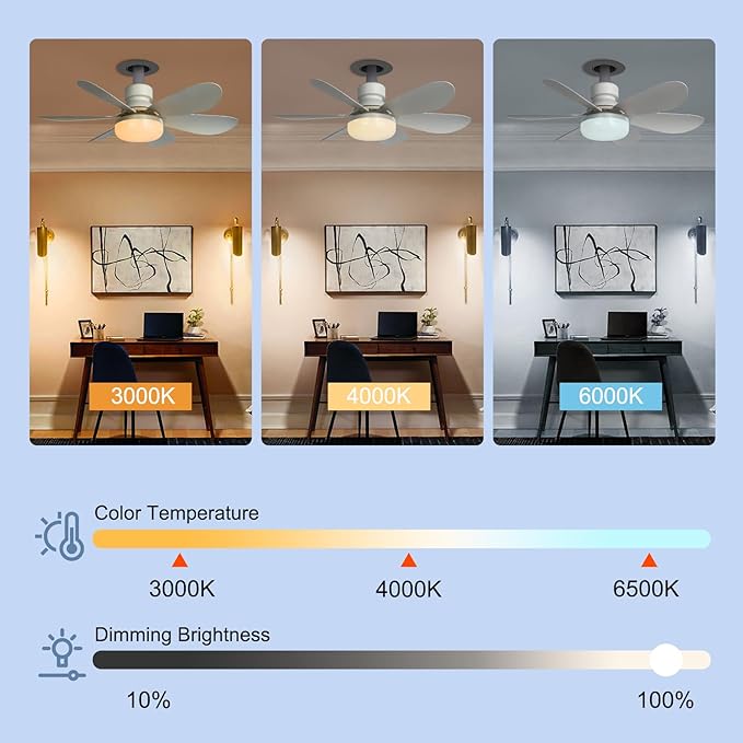 2 in 1 LED Socket Fan Light