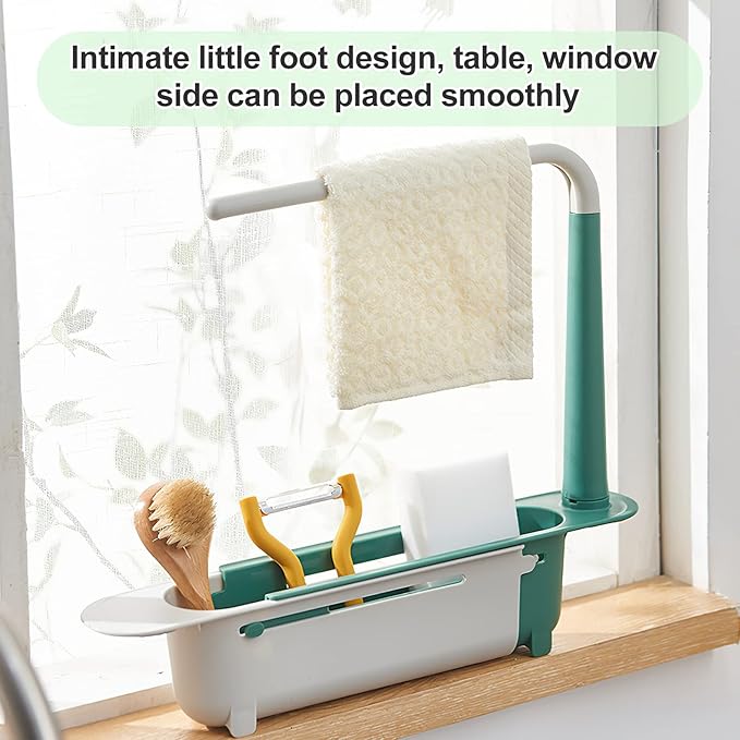 2-in-1 Telescopic Sink Storage Rack