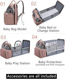 3-in-1 Diaper Backpack with Portable Baby Bed