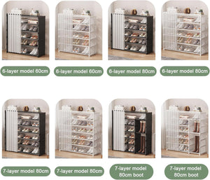 5 layer Portable Curtain Shoe Rack