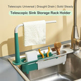 2-in-1 Telescopic Sink Storage Rack