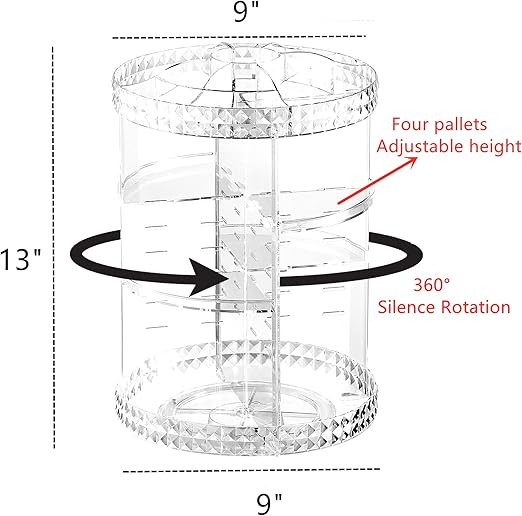 360° Rotating Makeup Organizer