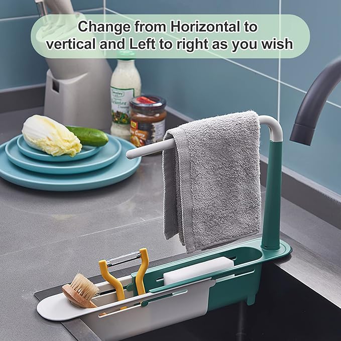 2-in-1 Telescopic Sink Storage Rack