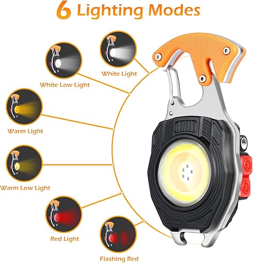 Multipurpose Keychain With LED light and Lighter
