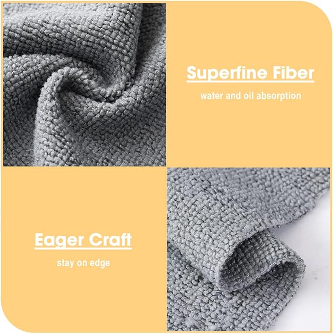 Reusable Microfiber Wipes (20 pieces)