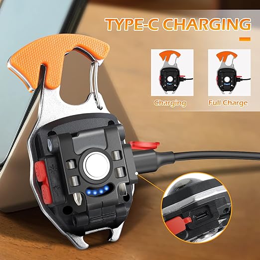 Multipurpose Keychain With LED light and Lighter