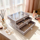 ACRYLIC VALVET JEWELLEY BOX