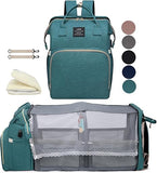 3-in-1 Diaper Backpack with Portable Baby Bed
