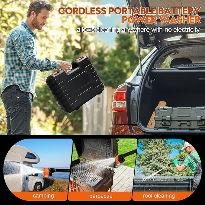 Rechargeable Pressure Washer Gun