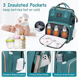 3-in-1 Diaper Backpack with Portable Baby Bed