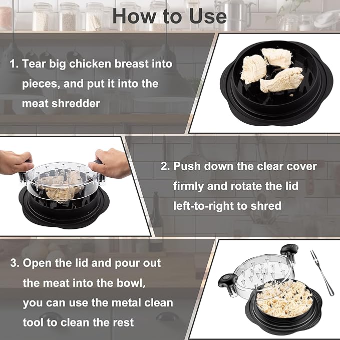 Manual chicken shredder