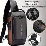 Anti-theft Cross Body Bag with USB Charging Port