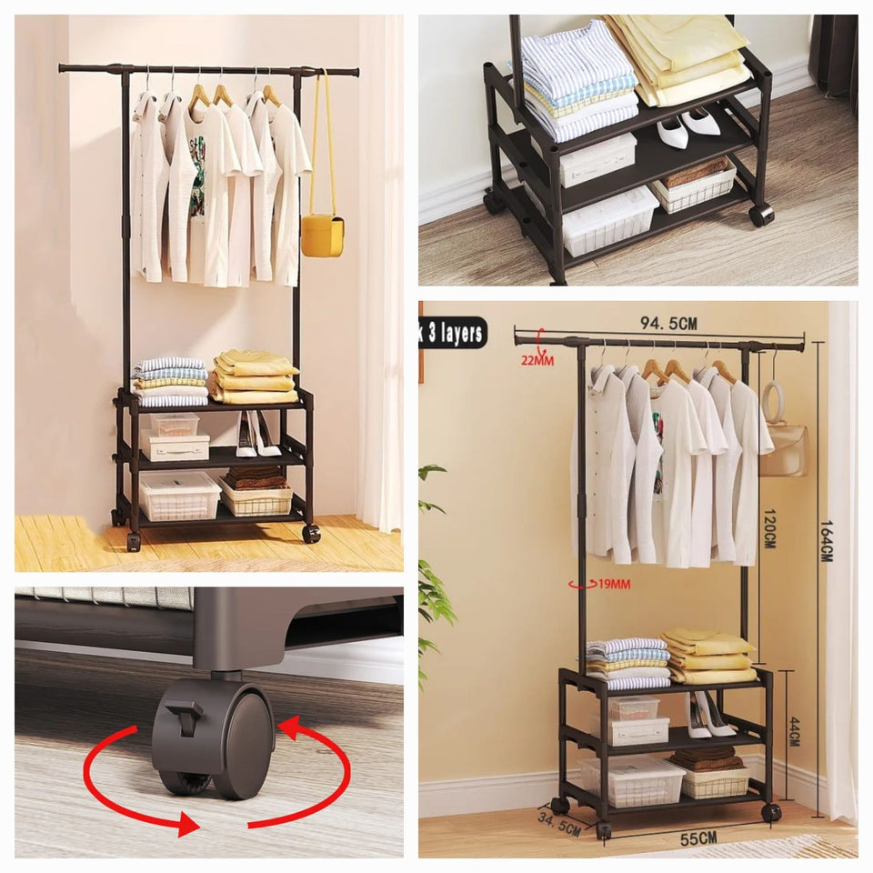3 Layer Attachable cloth/coat Rack