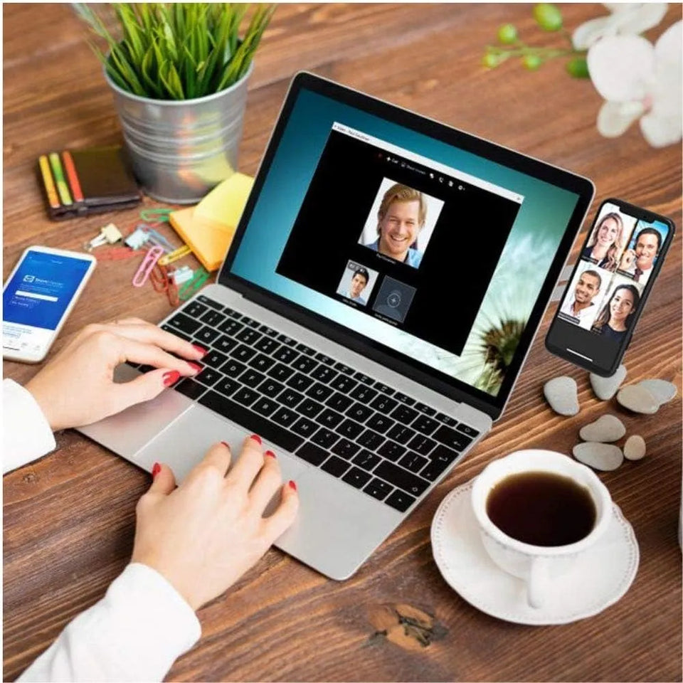 Magnetic Foldable Laptop Side Phone Holder